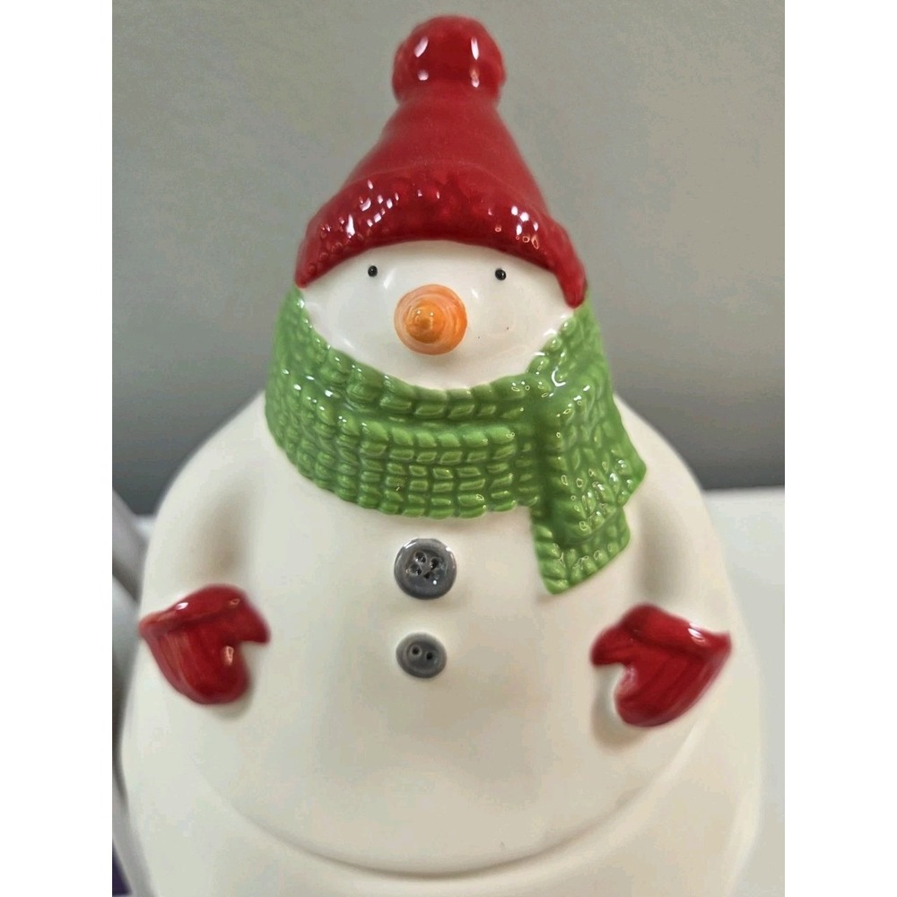 Vintage Hallmark "Jolly Snowball" Ceramic Treat Jar Music Does NOT Play